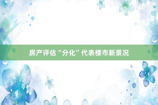 房产评估“分化”代表楼市新景况