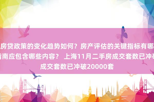 房贷政策的变化趋势如何？房产评估的关键指标有哪些？置业指南应包含哪些内容？ 上海11月二手房成交套数已冲破20000套