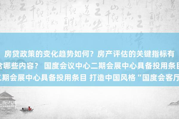 房贷政策的变化趋势如何？房产评估的关键指标有哪些？置业指南应包含哪些内容？ 国度会议中心二期会展中心具备投用条目 打造中国风格“国度会客厅”