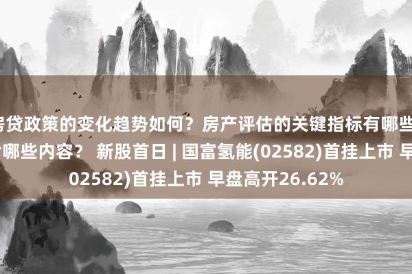 房贷政策的变化趋势如何？房产评估的关键指标有哪些？置业指南应包含哪些内容？ 新股首日 | 国富氢能(02582)首挂上市 早盘高开26.62%