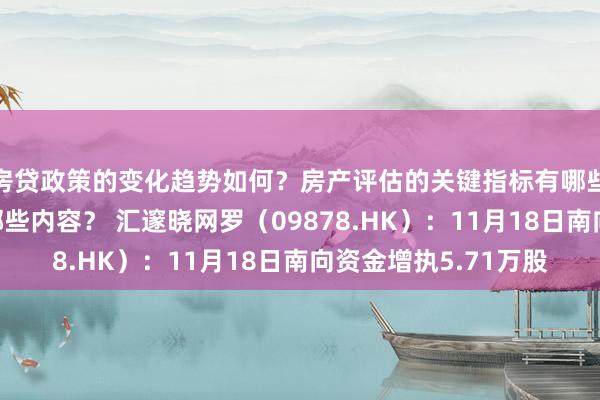 房贷政策的变化趋势如何？房产评估的关键指标有哪些？置业指南应包含哪些内容？ 汇邃晓网罗（09878.HK）：11月18日南向资金增执5.71万股