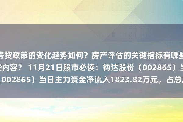 房贷政策的变化趋势如何？房产评估的关键指标有哪些？置业指南应包含哪些内容？ 11月21日股市必读：钧达股份（002865）当日主力资金净流入1823.82万元，占总成交额2.23%