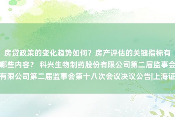 房贷政策的变化趋势如何？房产评估的关键指标有哪些？置业指南应包含哪些内容？ 科兴生物制药股份有限公司第二届监事会第十八次会议决议公告|上海证券报