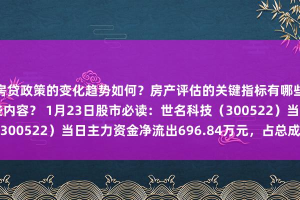 房贷政策的变化趋势如何？房产评估的关键指标有哪些？置业指南应包含哪些内容？ 1月23日股市必读：世名科技（300522）当日主力资金净流出696.84万元，占总成交额4.71%