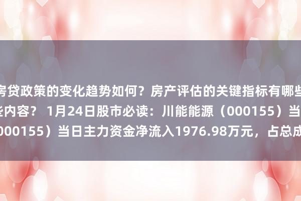 房贷政策的变化趋势如何？房产评估的关键指标有哪些？置业指南应包含哪些内容？ 1月24日股市必读：川能能源（000155）当日主力资金净流入1976.98万元，占总成交额13.9%