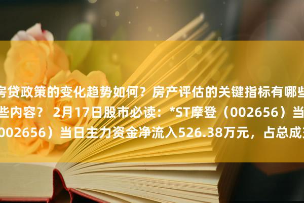 房贷政策的变化趋势如何？房产评估的关键指标有哪些？置业指南应包含哪些内容？ 2月17日股市必读：*ST摩登（002656）当日主力资金净流入526.38万元，占总成交额8.33%