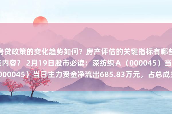 房贷政策的变化趋势如何？房产评估的关键指标有哪些？置业指南应包含哪些内容？ 2月19日股市必读：深纺织Ａ（000045）当日主力资金净流出685.83万元，占总成交额12.53%