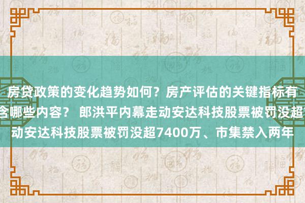 房贷政策的变化趋势如何？房产评估的关键指标有哪些？置业指南应包含哪些内容？ 郎洪平内幕走动安达科技股票被罚没超7400万、市集禁入两年